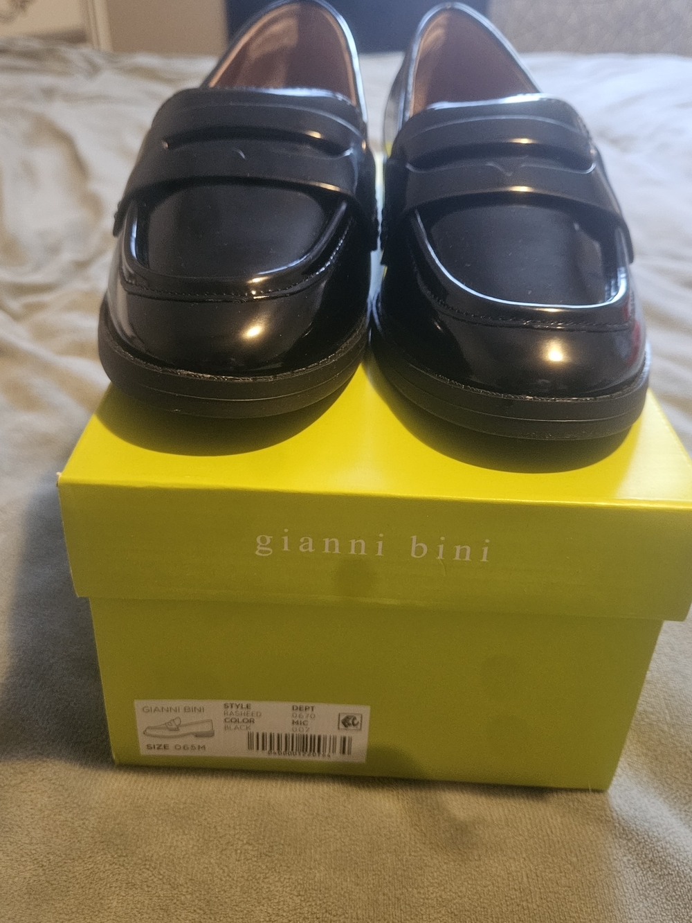Gianni Bini Black Patent Penny Loafers